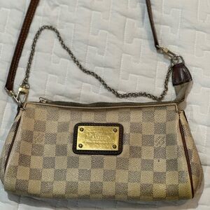 Louis Vuitton Beige and Brown Checkered Crossbody Bag